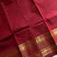 Subtle Weaves | Maroon Kanchi Cotton Saree