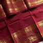 Subtle Weaves | Maroon Kanchi Cotton Saree