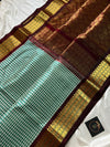Pastel checks Korvai Pure Kanchi Silk Cotton Saree – Pattu Nool Edit | House of Thansha
