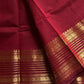 Subtle Weaves | Maroon Kanchi Cotton Saree