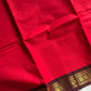 Minimal Border Edit - Red Cotton Saree