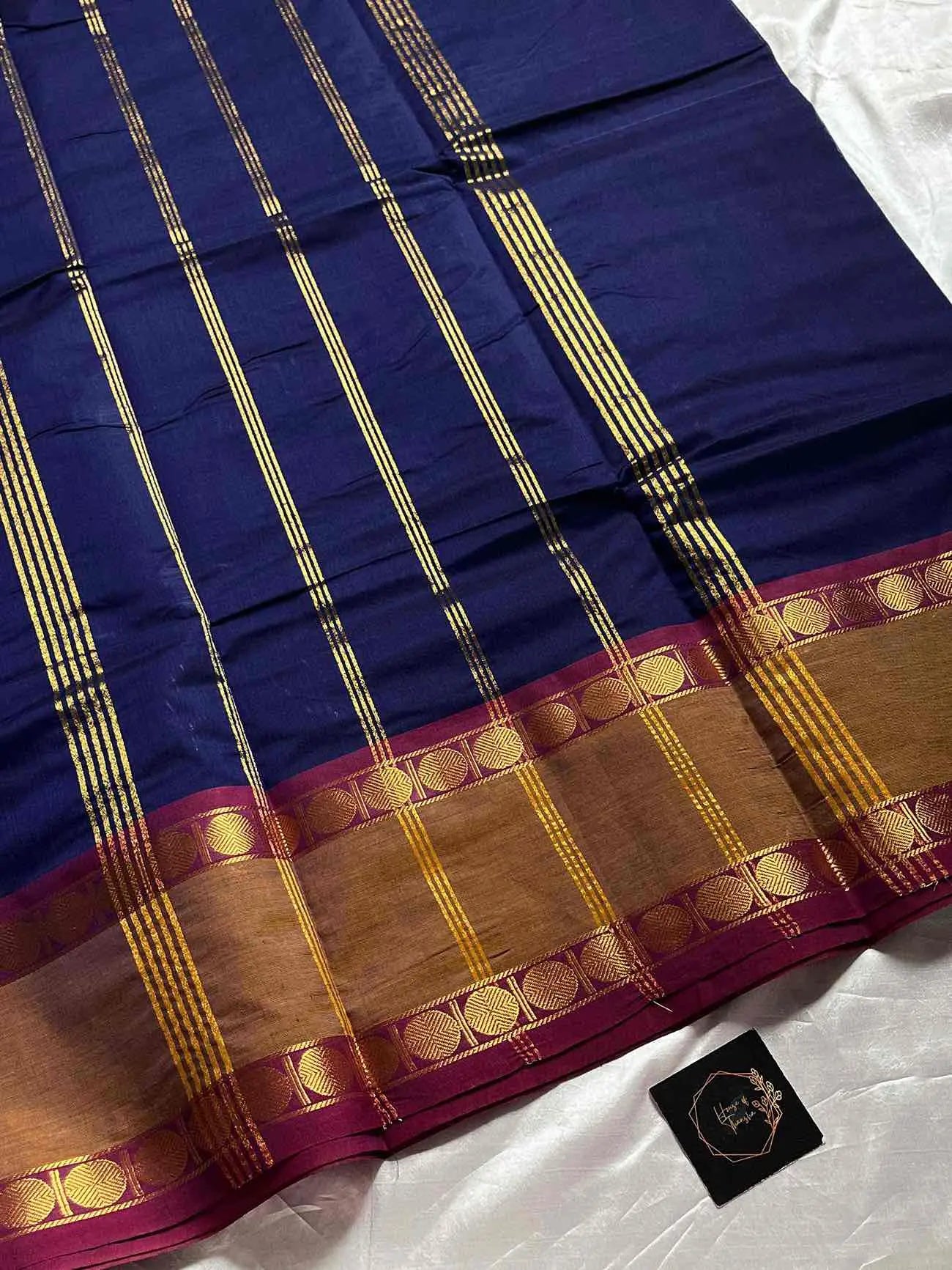 Throne Edit – Blue Mercerised Kanchi Cotton