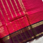 Rani Pink Kanchi cotton saree with Royal Violet border and zari pallu – House of Thansha