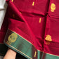 Vegan Weaves – Crimson 10 Yards Handloom Art Silk Saree