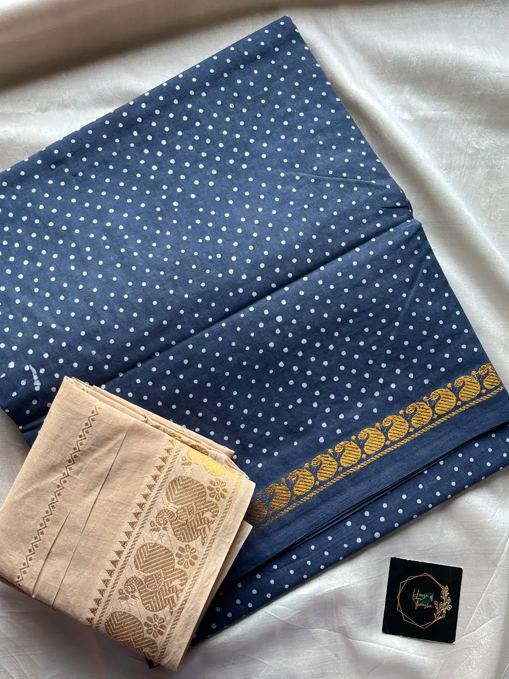 Madurai Sungudi Cotton - Pale Blue