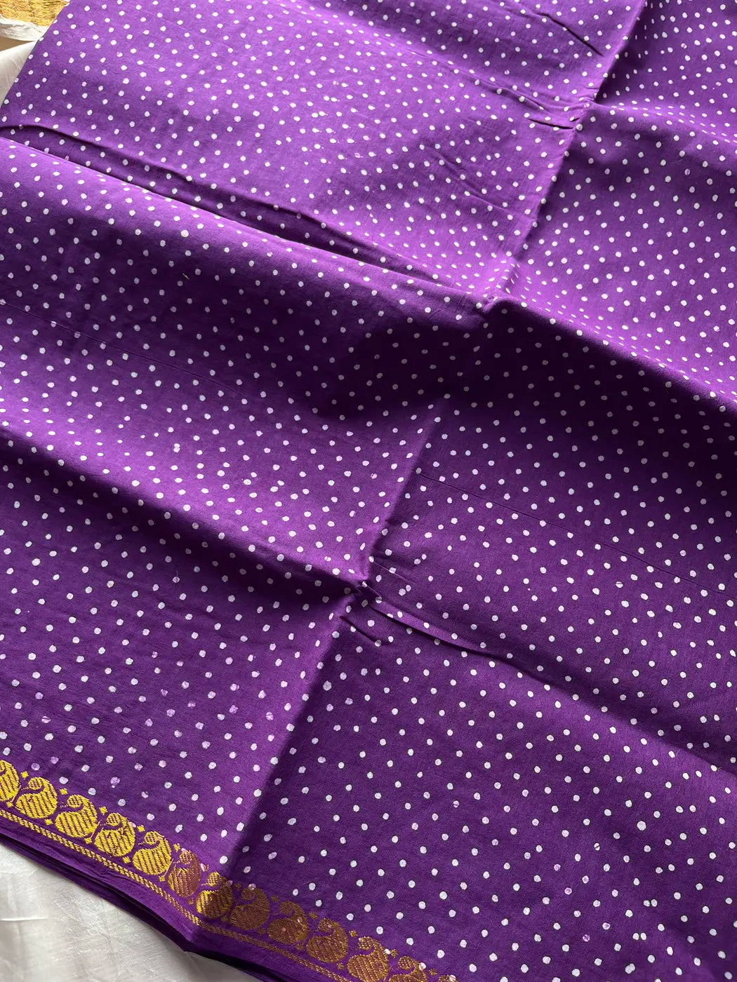 Madurai Sungudi Cotton - Purple