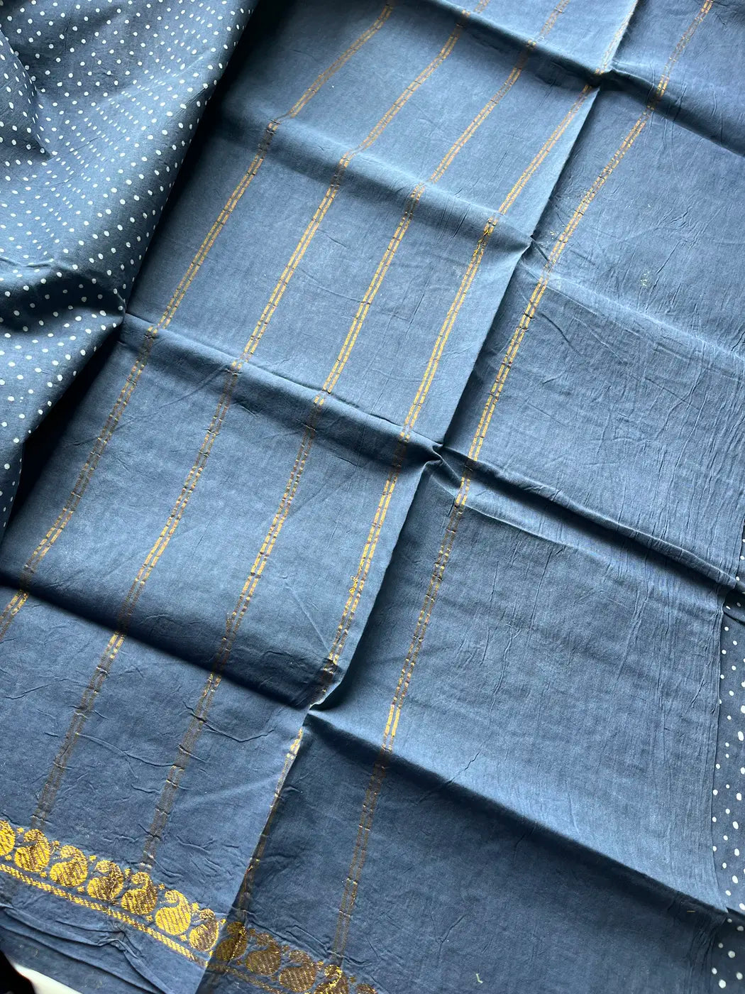 Madurai Sungudi Cotton - Pale Blue