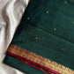 Emerald Green Handloom Art Silk Saree – Vegan Silk by House of Thansha