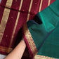 Emerald Green Handloom Art Silk Saree – Vegan Silk by House of Thansha