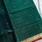 Emerald Green Handloom Art Silk Saree – Vegan Silk by House of Thansha
