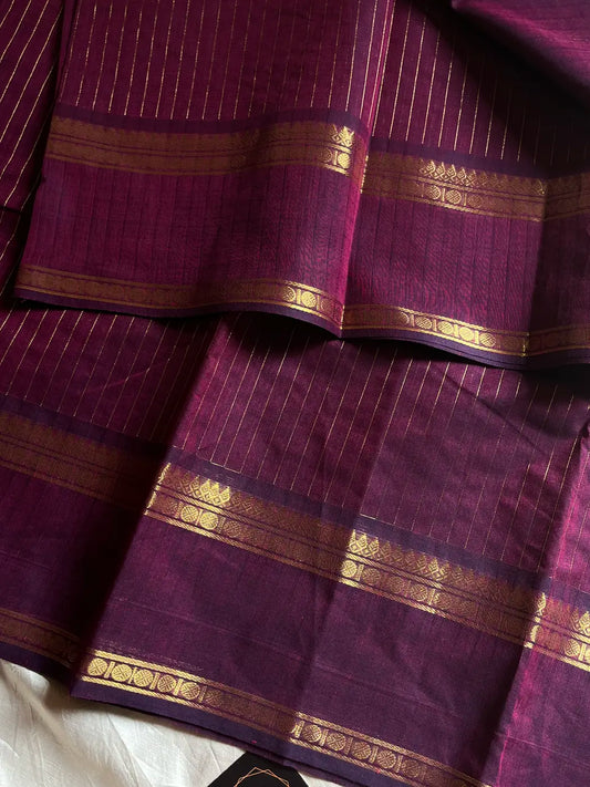 Zari Edition | Magenta Kanchi Cotton Saree