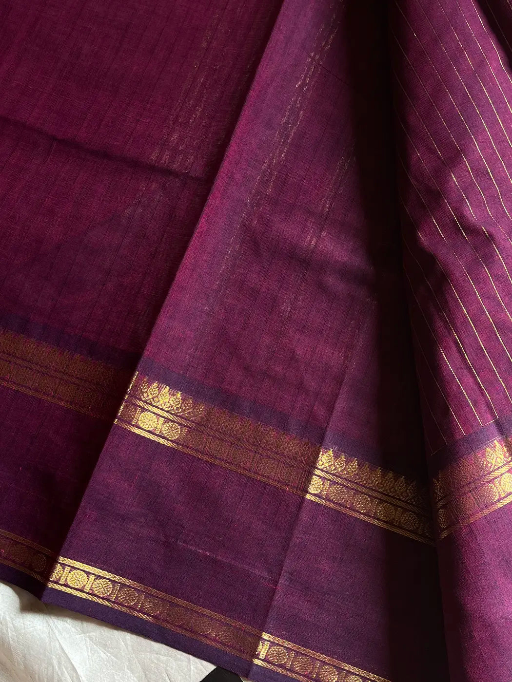 Zari Edition | Magenta Kanchi Cotton Saree