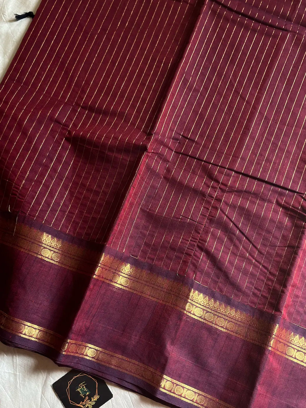 Zari Edition | Wine Maroon Kanchi Cotton Saree