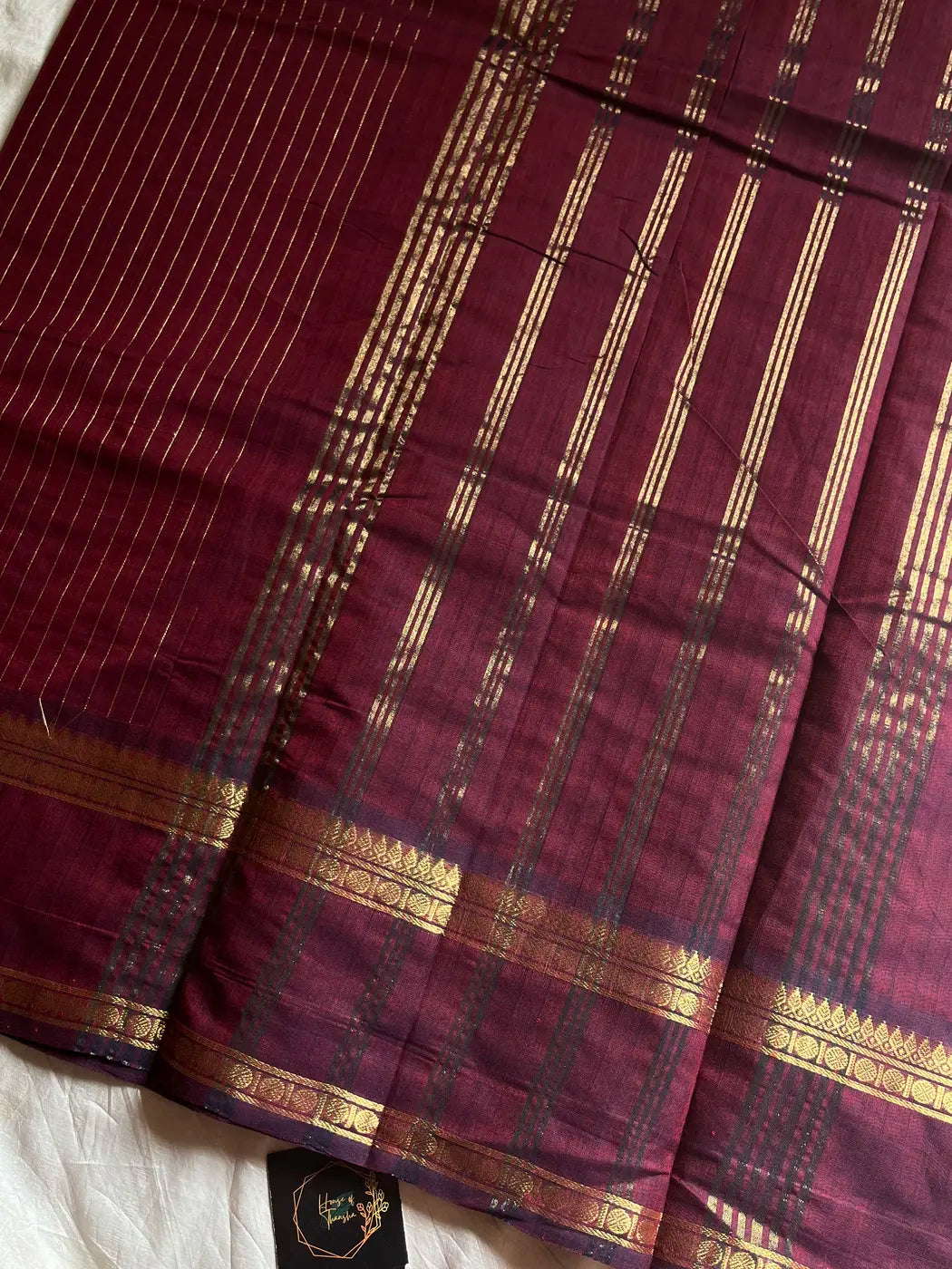 Zari Edition | Wine Maroon Kanchi Cotton Saree