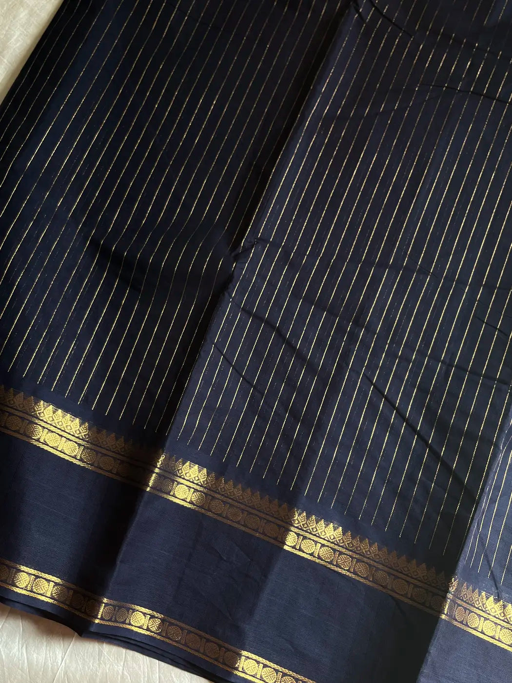 Zari Edition | Dark Blue Kanchi Cotton Saree