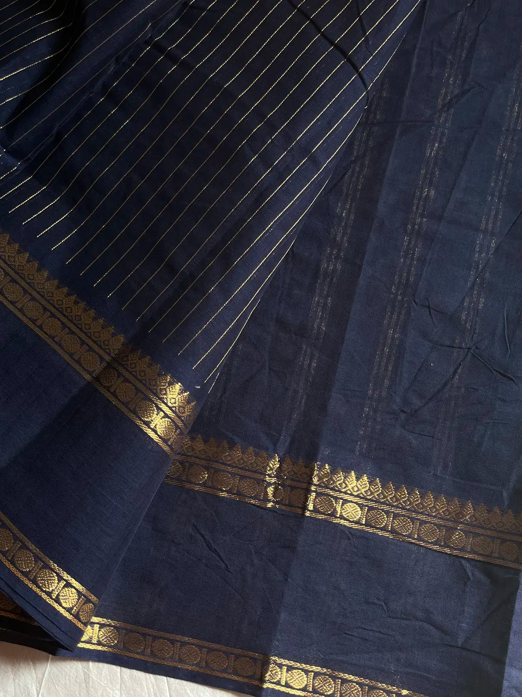 Zari Edition | Dark Blue Kanchi Cotton Saree