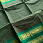 Kattam Edit | Chettinadu Cotton Checked Saree – Dark Green