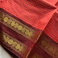 Kattam Edit | Chettinadu Cotton Checked Saree – Peach