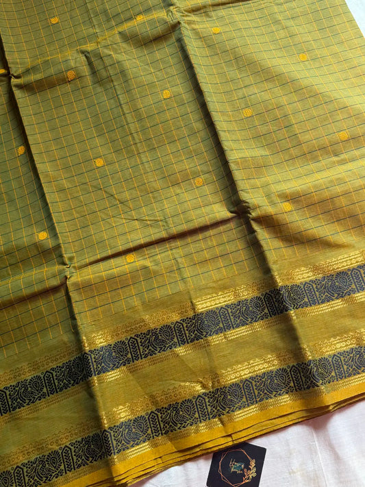 Kattam Edit – Green Checked Chettinadu Cotton