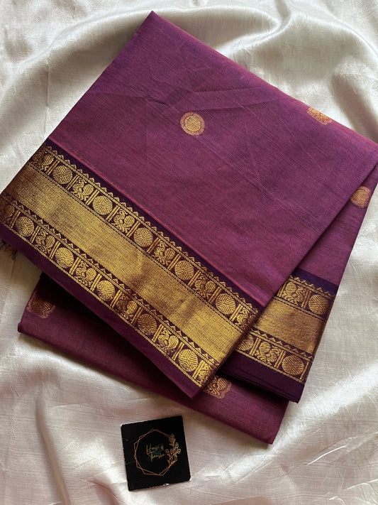 Subtle Weaves – Lilac Chettinadu Cotton Saree