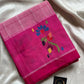 Chedibutta Saree - Handloom Vegan Art Silk - Pink