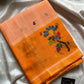 Chedibutta Saree - Handloom Vegan Art Silk - Mango