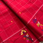 Chedibutta Saree - Handloom Cotton - Red