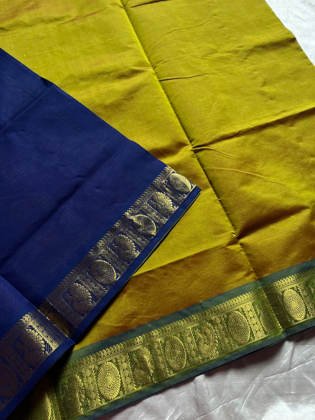 Pattu Nool Edit | Kanchi Silkcotton saree - Green