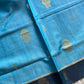 Vegan Silk Saree – Sky Blue Handloom Art Silk