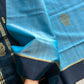 Vegan Silk Saree – Sky Blue Handloom Art Silk