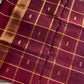 Vegan Silk saree – Blue Checked Handloom Art Silk Saree