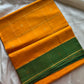 Vegan Silk saree – Yellow Checked Handloom Art Silk Saree