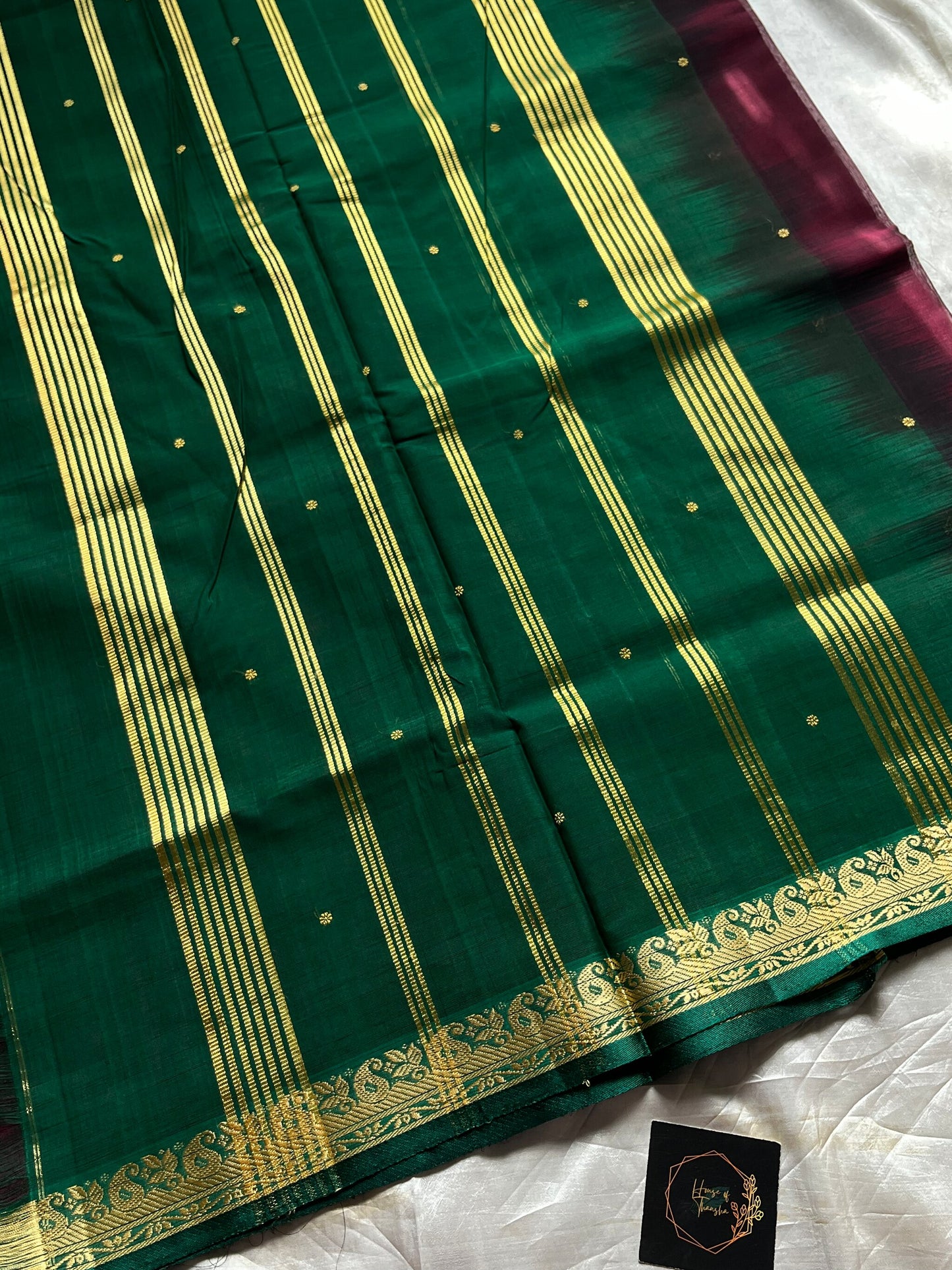 Maroonish Wine Handloom Art Silk Saree – Vegan Silk by House of Thansha