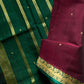 Maroonish Wine Handloom Art Silk Saree – Vegan Silk by House of Thansha
