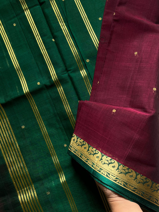 Maroonish Wine Handloom Art Silk Saree – Vegan Silk by House of Thansha