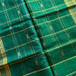 Vegan Silk saree – Grey Checked Handloom Art Silk Saree