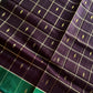 Vegan Silk saree – Plum Brown Checked Handloom Art Silk Saree