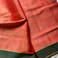 Vegan Silk Saree – Pastel Peach & Green Handloom Art Silk