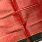 Vegan Silk Saree – Pastel Peach & Green Handloom Art Silk