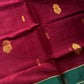 Vegan Silk Saree – Maroon Handloom Art Silk