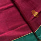 Vegan Silk Saree – Maroon Handloom Art Silk