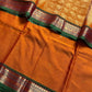 Throne Edit | Orange 120 Count Mercerised Kanchi Cotton Saree