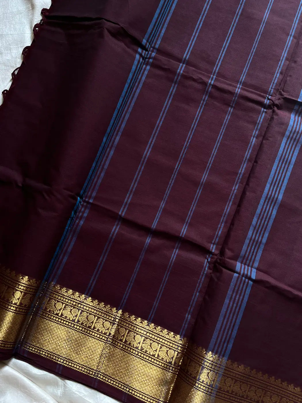 Subtle Weaves | Coffee Brown Kanchi Cotton Saree