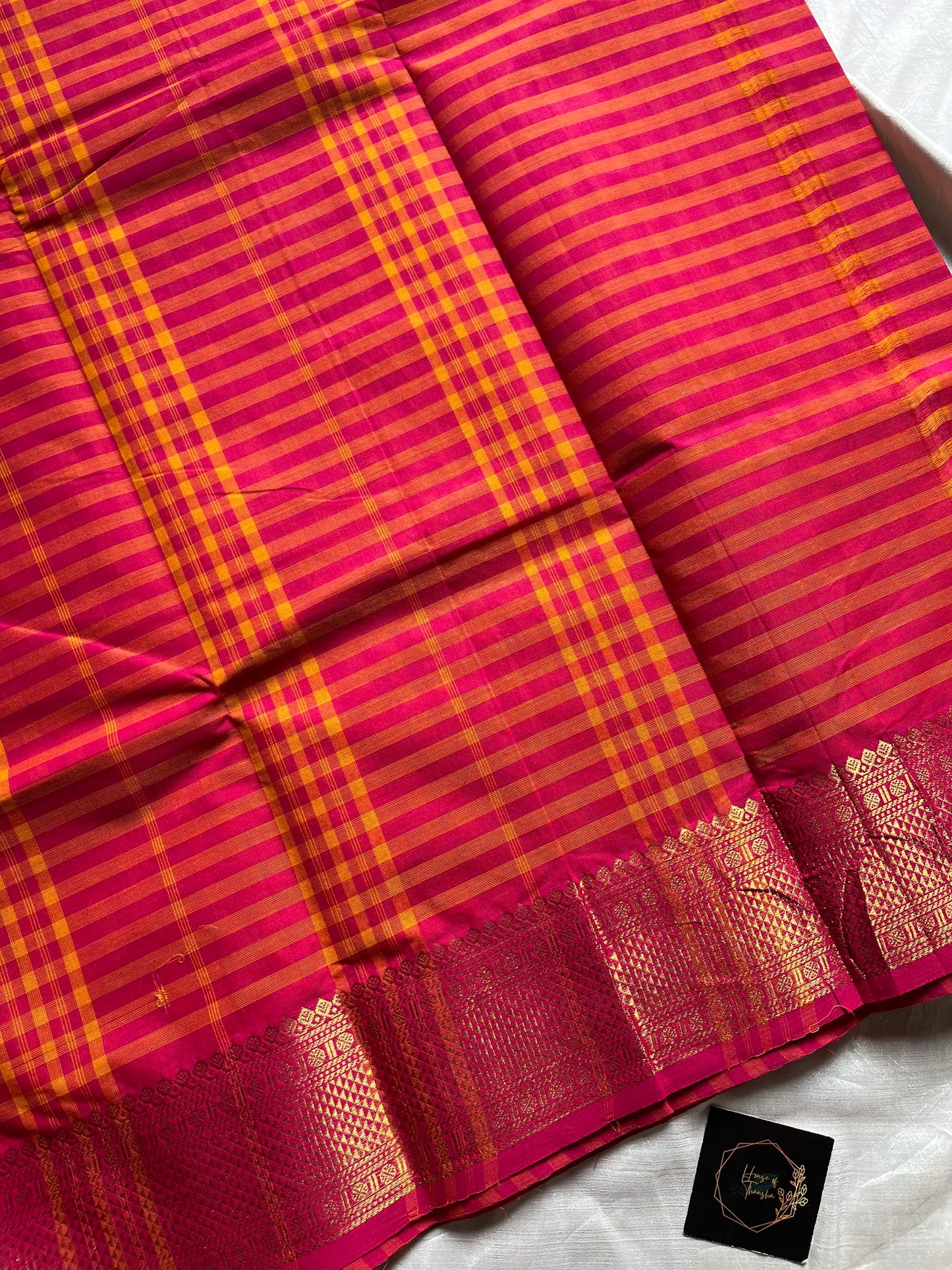 Mini Kattam – Pink Chettinadu cotton (Without Blouse)