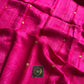 Handloom Matka Silk Saree with Muslin Pallu - Pink