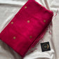 Handloom Matka Silk Saree with Muslin Pallu - Pink