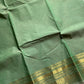 Subtle Weaves | Pastel Green Kanchi Cotton Saree