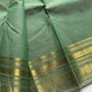 Subtle Weaves | Pastel Green Kanchi Cotton Saree