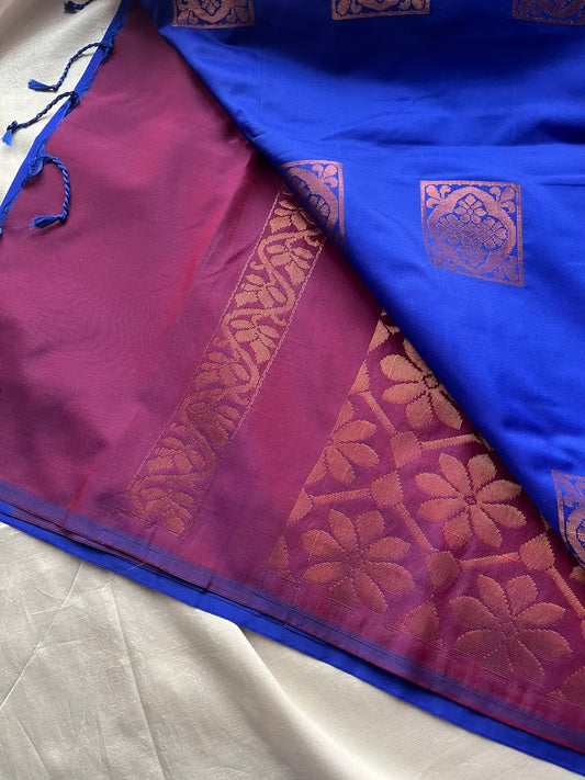 Semi Soft Silk Saree - Blue