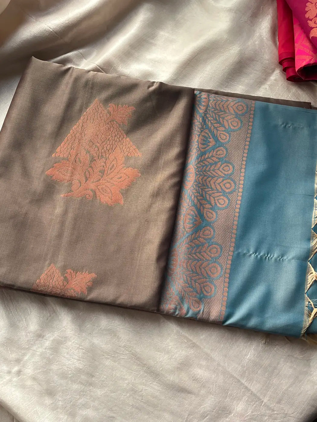Semi Soft Silk Saree - Grey